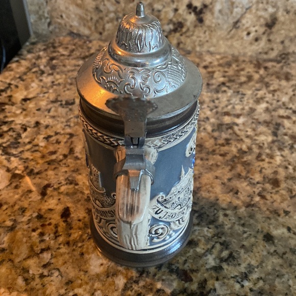 Original Gerzit Gerz Handmade West Germany Blue Cobal Beer Stein- Unique - Picture 5 of 16